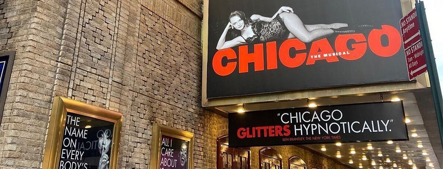 Chicago musical in the Ambassador Theater