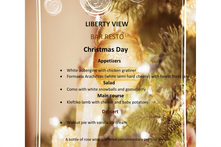 Liberty Christmas Menu